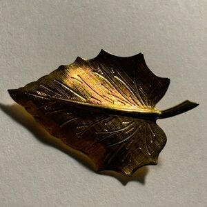 Gold Leaf Brooch
